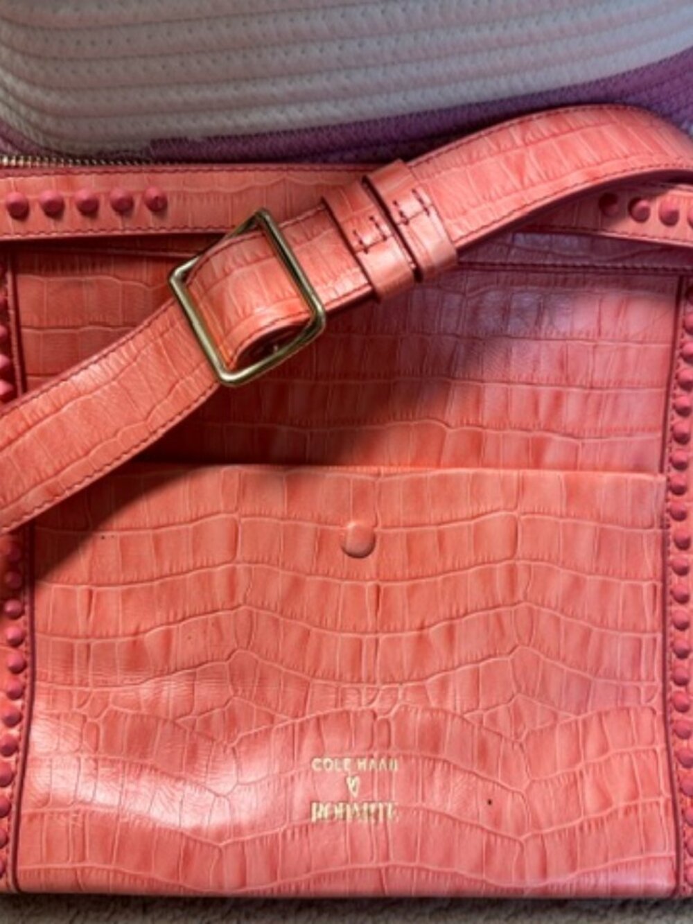 Cole Haan Pink Bag with Spikes - Picture 3 of 10